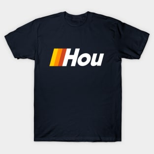 Hou, Retro Gradient - Navy T-Shirt